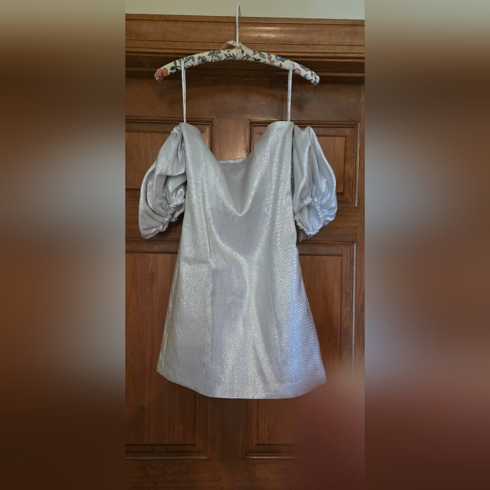 Lovers + Friends Silver mini cocktail dress size small nwt